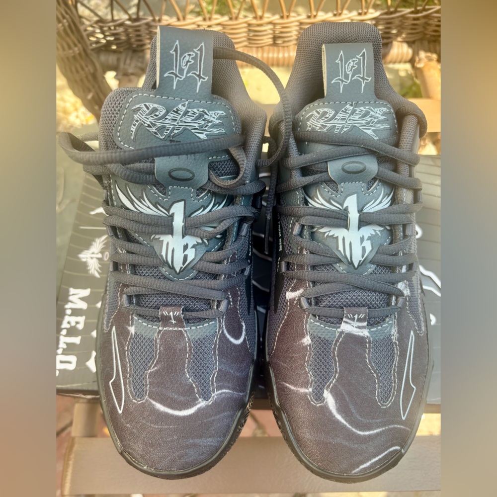 Puma Black and White Graphic Sneakers